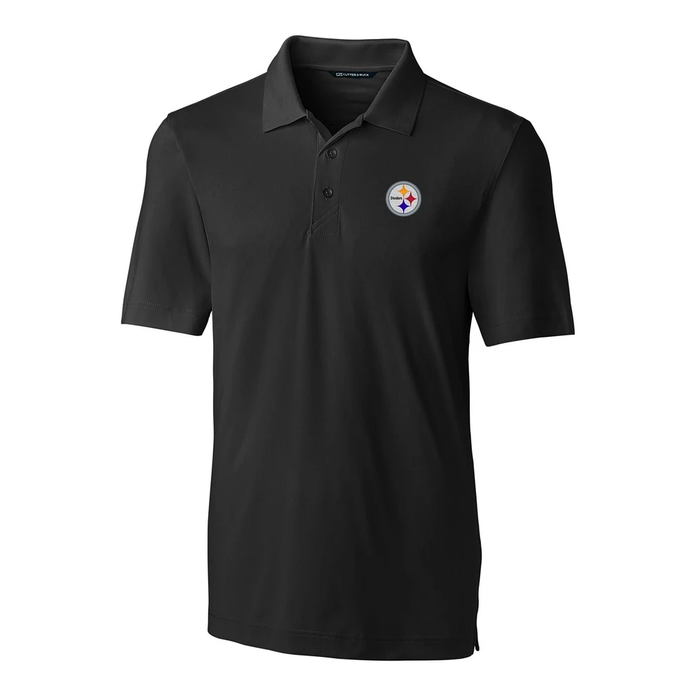 Men's Cutter & Buck Black Pittsburgh Steelers Big & Tall Forge Stretch Polo