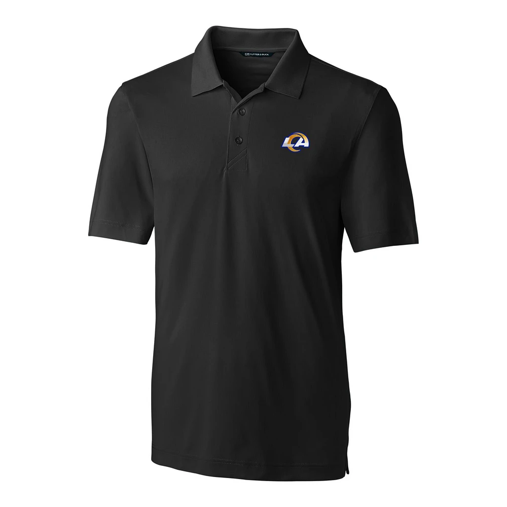 Men's Cutter & Buck Black Los Angeles Rams Big & Tall Forge Stretch Polo