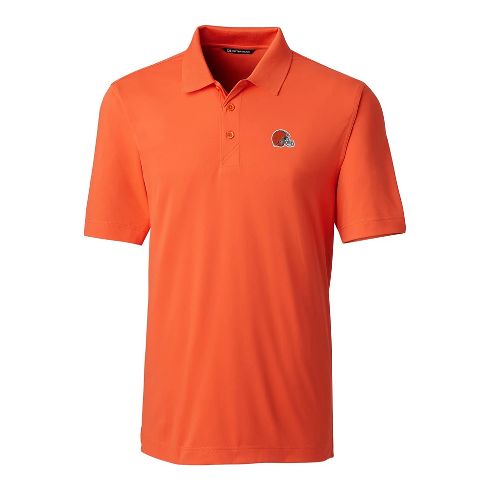 Men's Cutter & Buck Orange Cleveland Browns Big & Tall Forge Stretch Polo