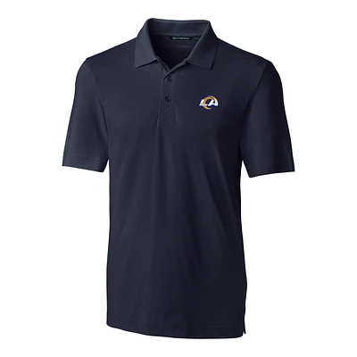 Men's Cutter & Buck Navy Los Angeles Rams Big & Tall Forge Stretch Polo