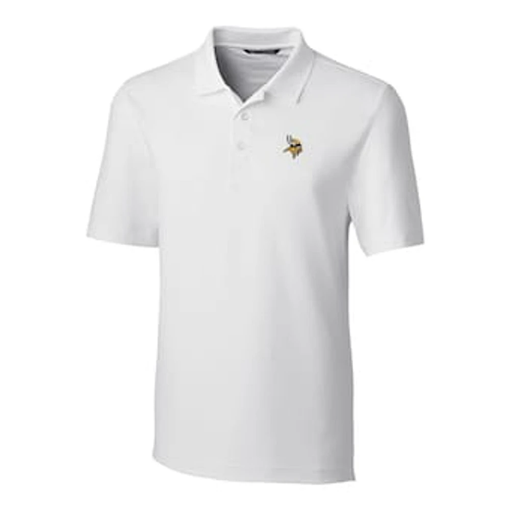 Men's Cutter & Buck White Minnesota Vikings Big & Tall Forge Stretch Polo