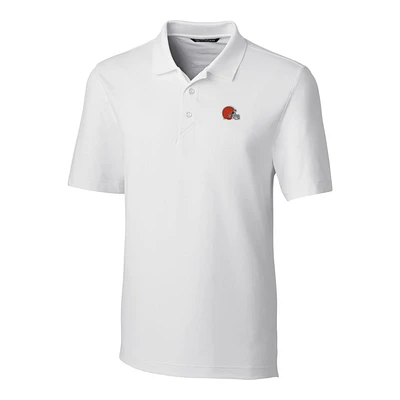 Men's Cutter & Buck White Cleveland Browns Big & Tall Forge Stretch Polo