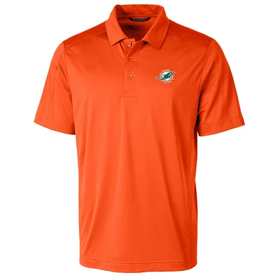 Men's Cutter & Buck Orange Miami Dolphins Big Tall Prospect Textured Stretch Polo