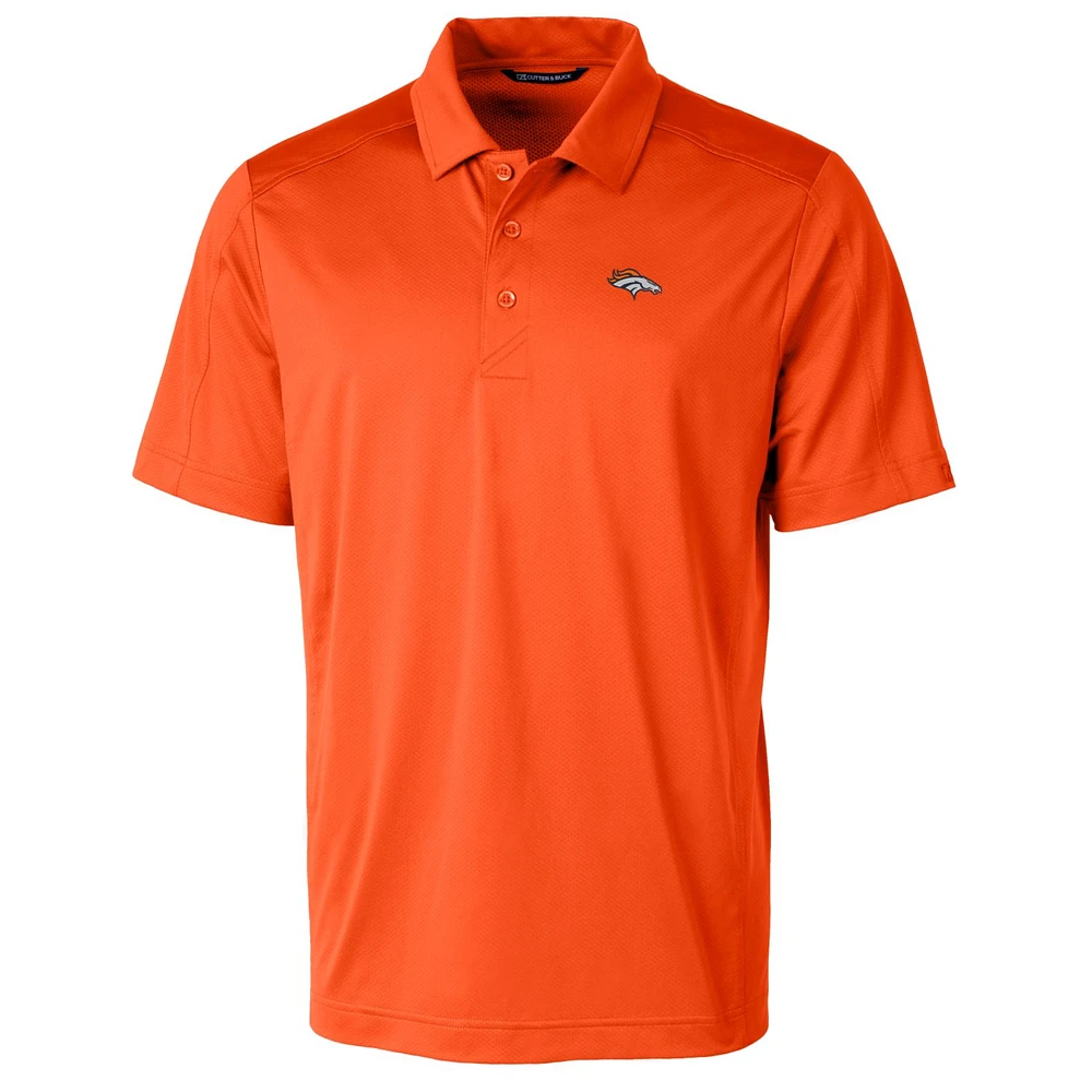Men's Cutter & Buck Orange Denver Broncos Big Tall Prospect Textured Stretch Polo