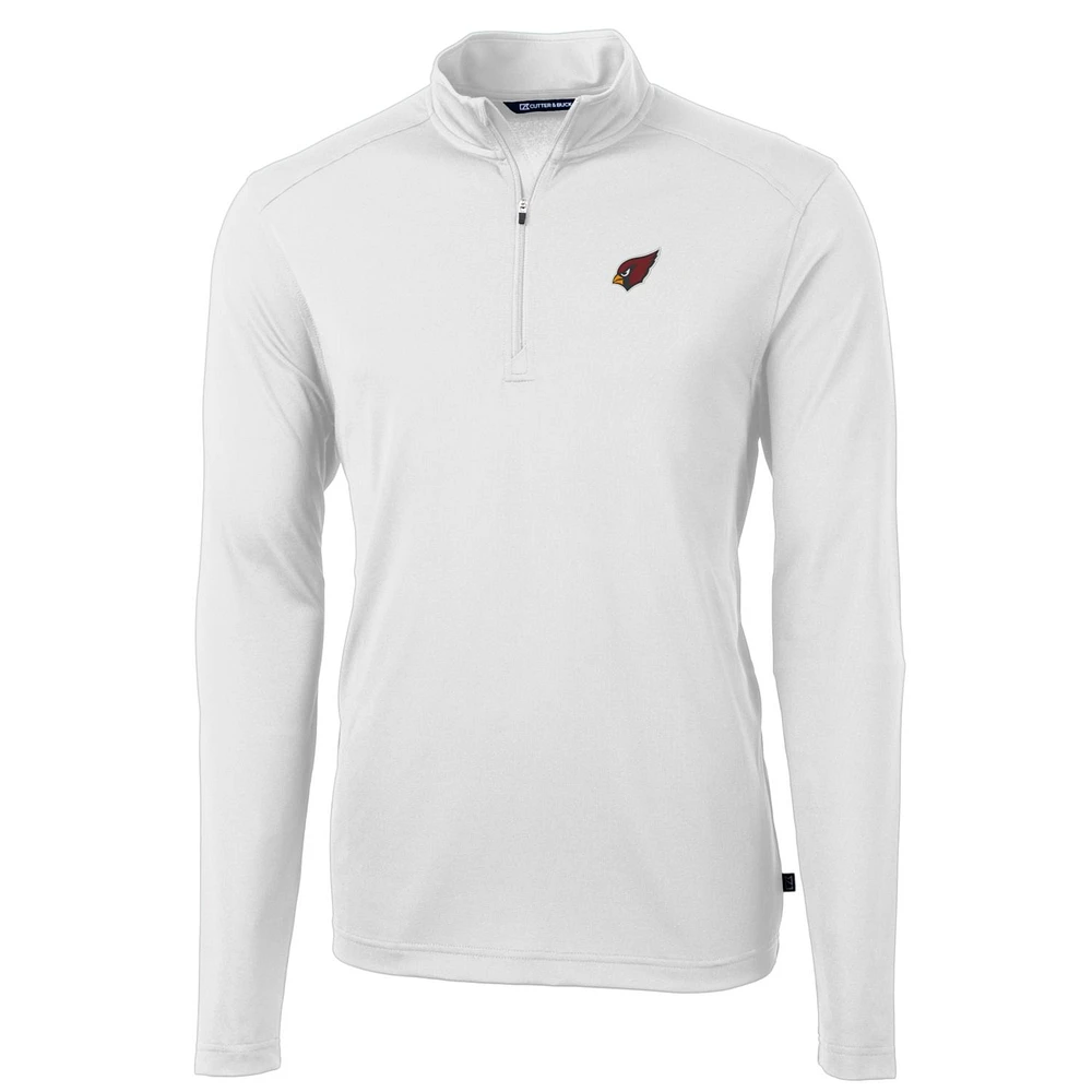 Men's Cutter & Buck Arizona Cardinals Big & Tall Virtue Eco Pique Quarter-Zip Pullover Jacket