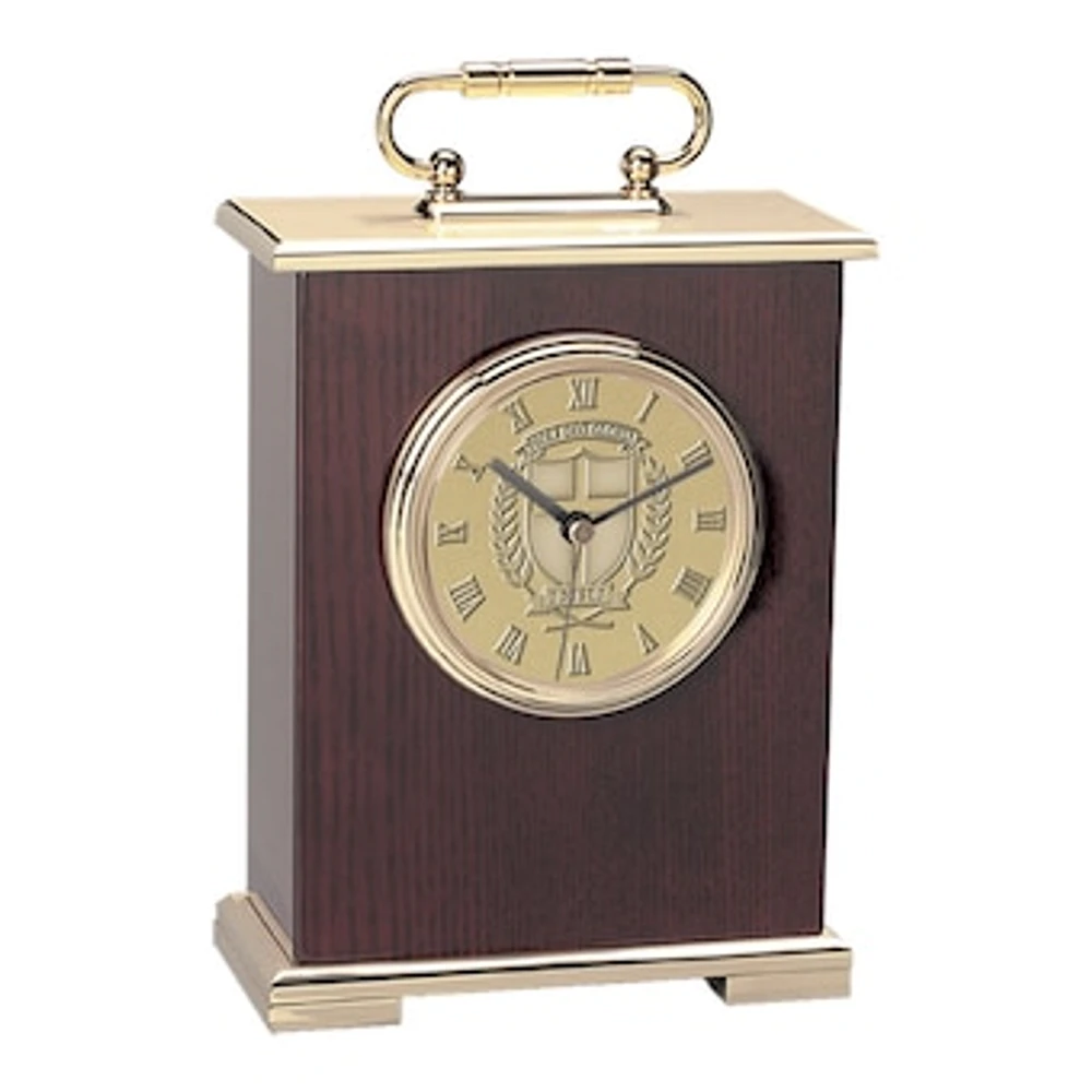 Gold Dallas Baptist Patriots Carriage Clock