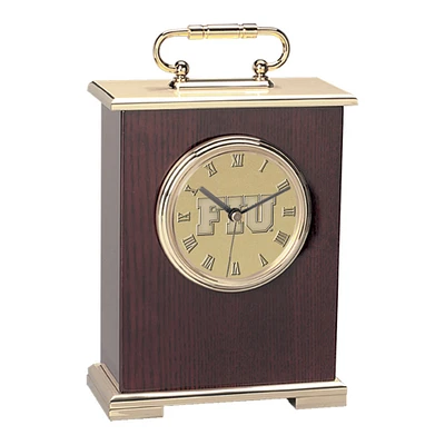Gold FIU Panthers Carriage Clock