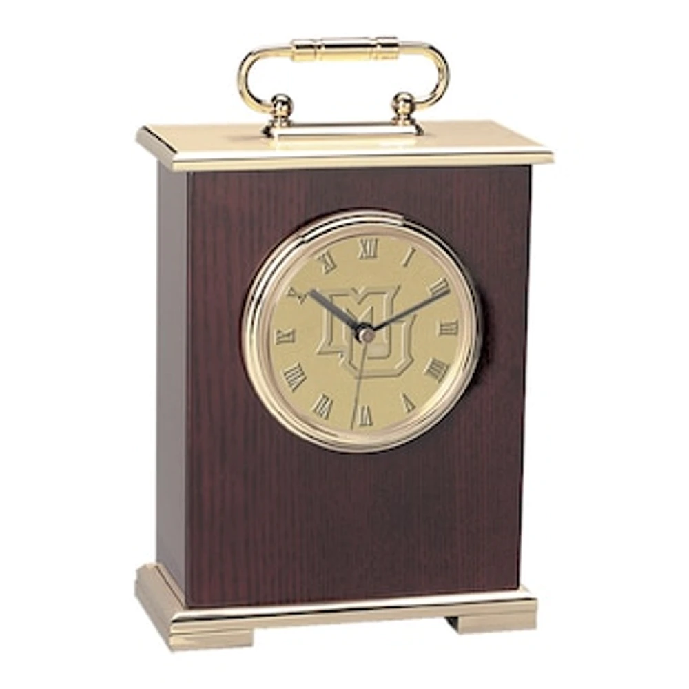 Gold Marquette Golden Eagles Carriage Clock