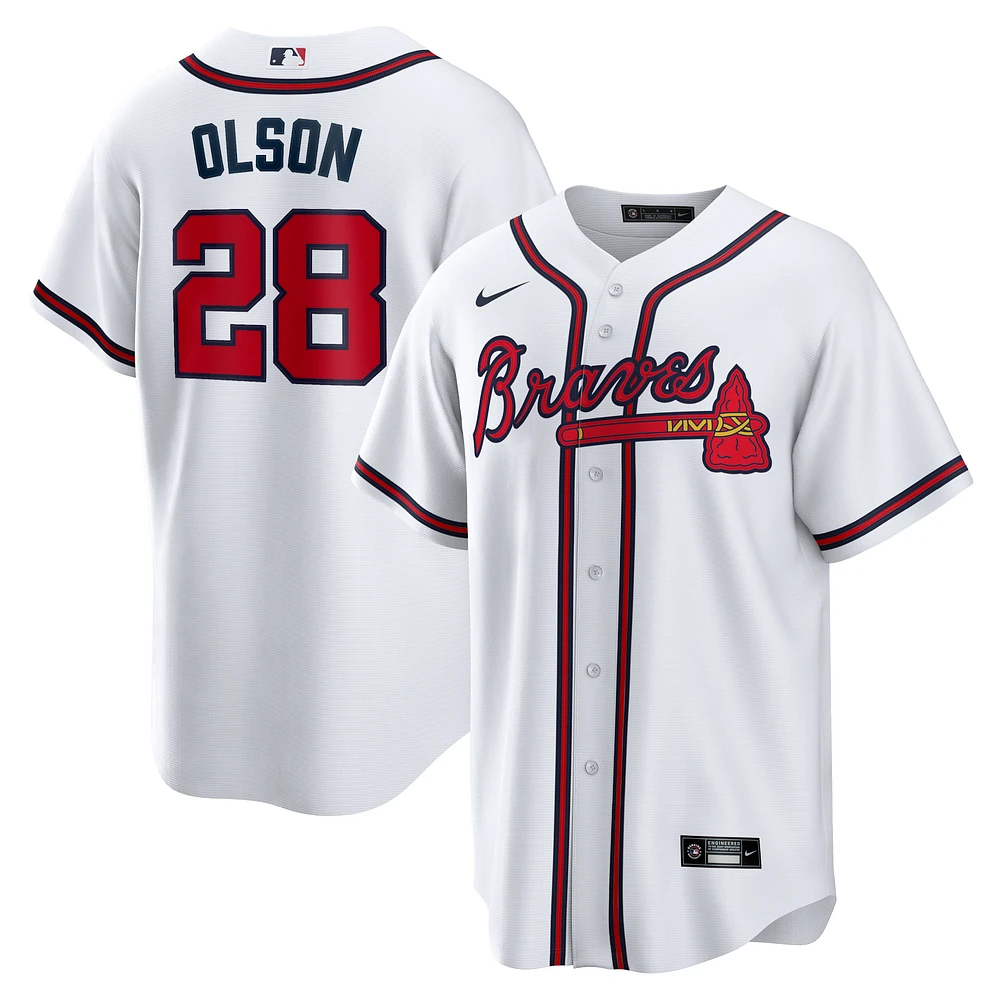 Men's Nike Matt Olson White Atlanta Braves Home Replica Player Jersey