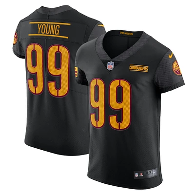 Men's Nike Chase Young Black Washington Commanders Alternate Vapor Elite Jersey