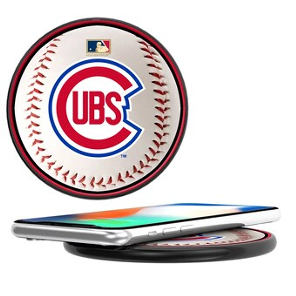 Chicago Cubs 10-Watt Baseball Cooperstown Design Wireless Charger
