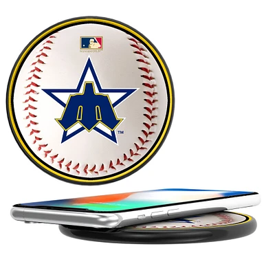 Seattle Mariners 10-Watt Baseball Cooperstown Design Wireless Charger