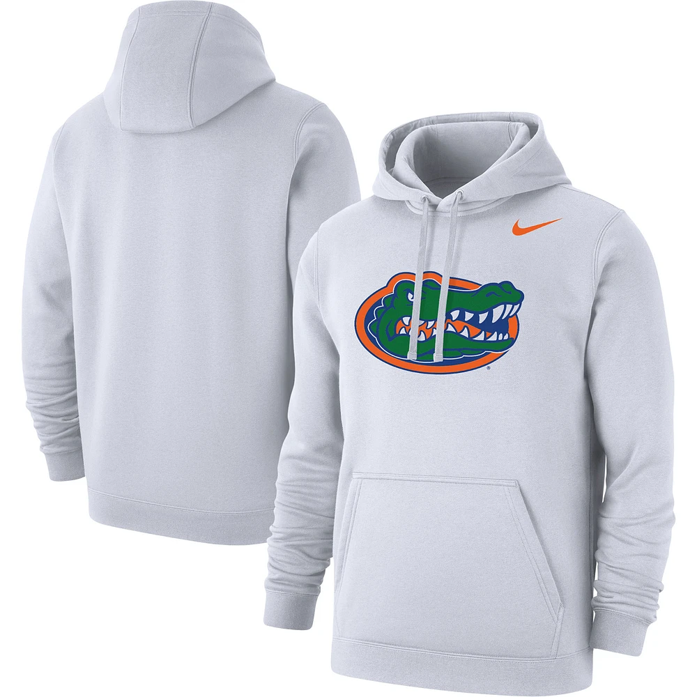 Men's Nike White Florida Gators Logo Club Pullover Hoodie