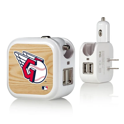 Cleveland Guardians 2-in-1 Baseball Bat Design USB Charger