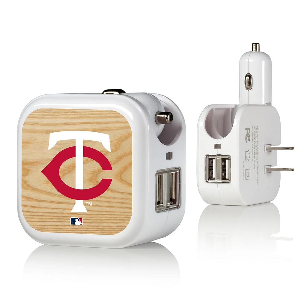 Minnesota Twins 2-in-1 Baseball Bat Design USB Charger