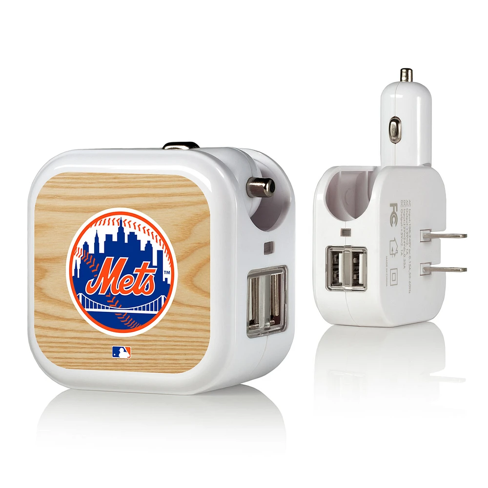 New York Mets 2-in-1 Baseball Bat Design USB Charger