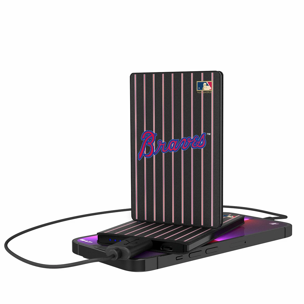 Atlanta Braves 2500 mAh Pinstripe Cooperstown Design Credit Card Powerbank