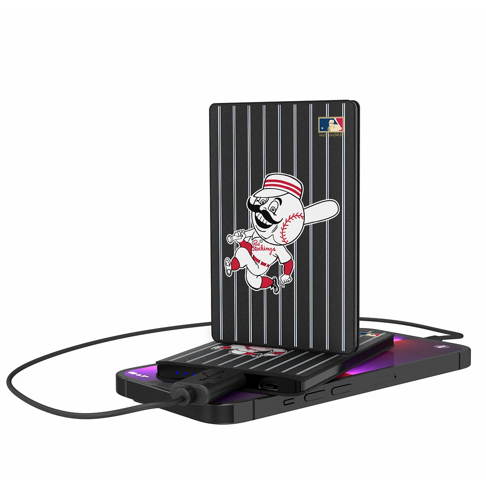 Cincinnati Reds 2500 mAh Pinstripe Cooperstown Design Credit Card Powerbank