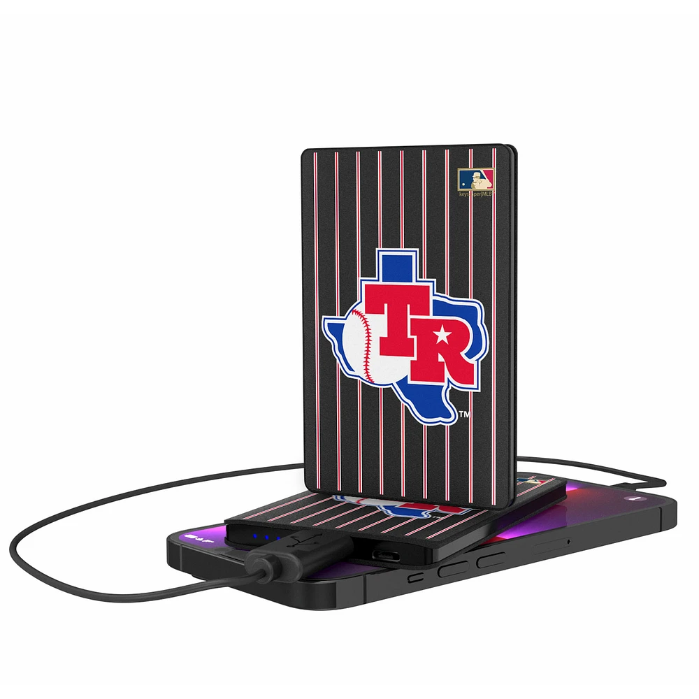 Texas Rangers 2500 mAh Pinstripe Cooperstown Design Credit Card Powerbank