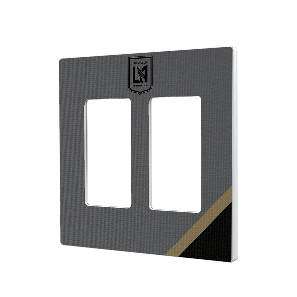 LAFC Diagonal Stripe Design Double Rocker Lightswitch Plate