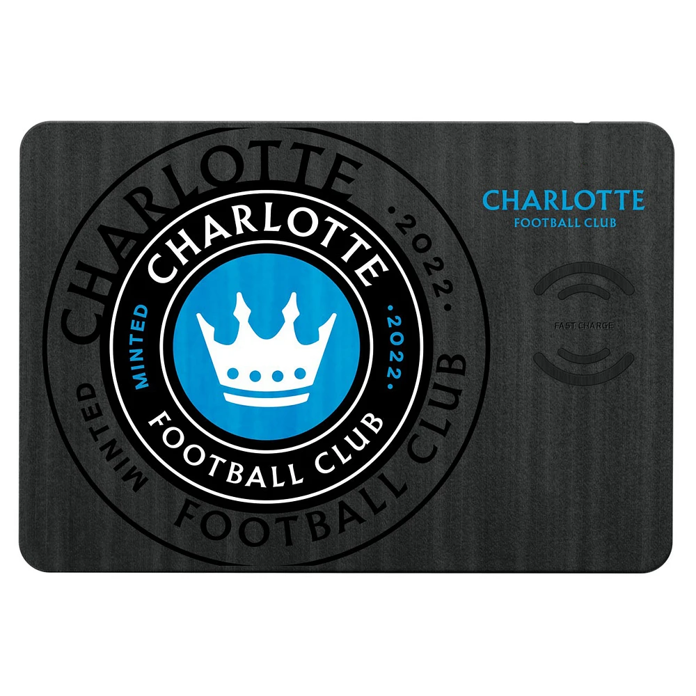 Charlotte FC Mono Tilt Logo Wireless Charger & Mouse Pad