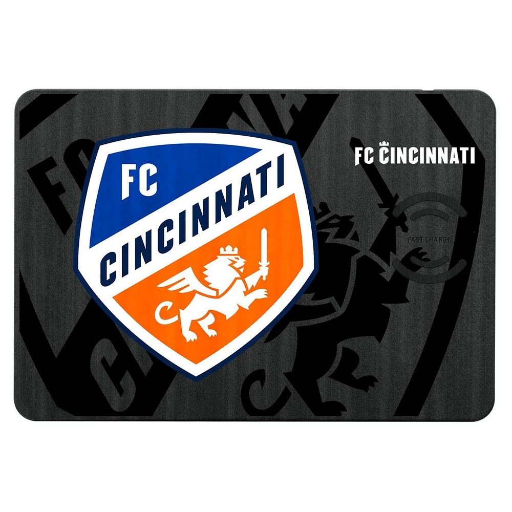FC Cincinnati Mono Tilt Logo Wireless Charger & Mouse Pad