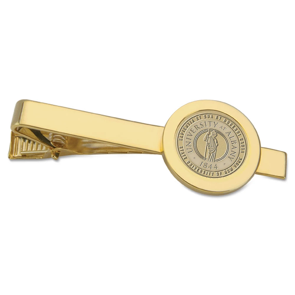 Men's Gold UAlbany Great Danes Shield Logo Tie Bar