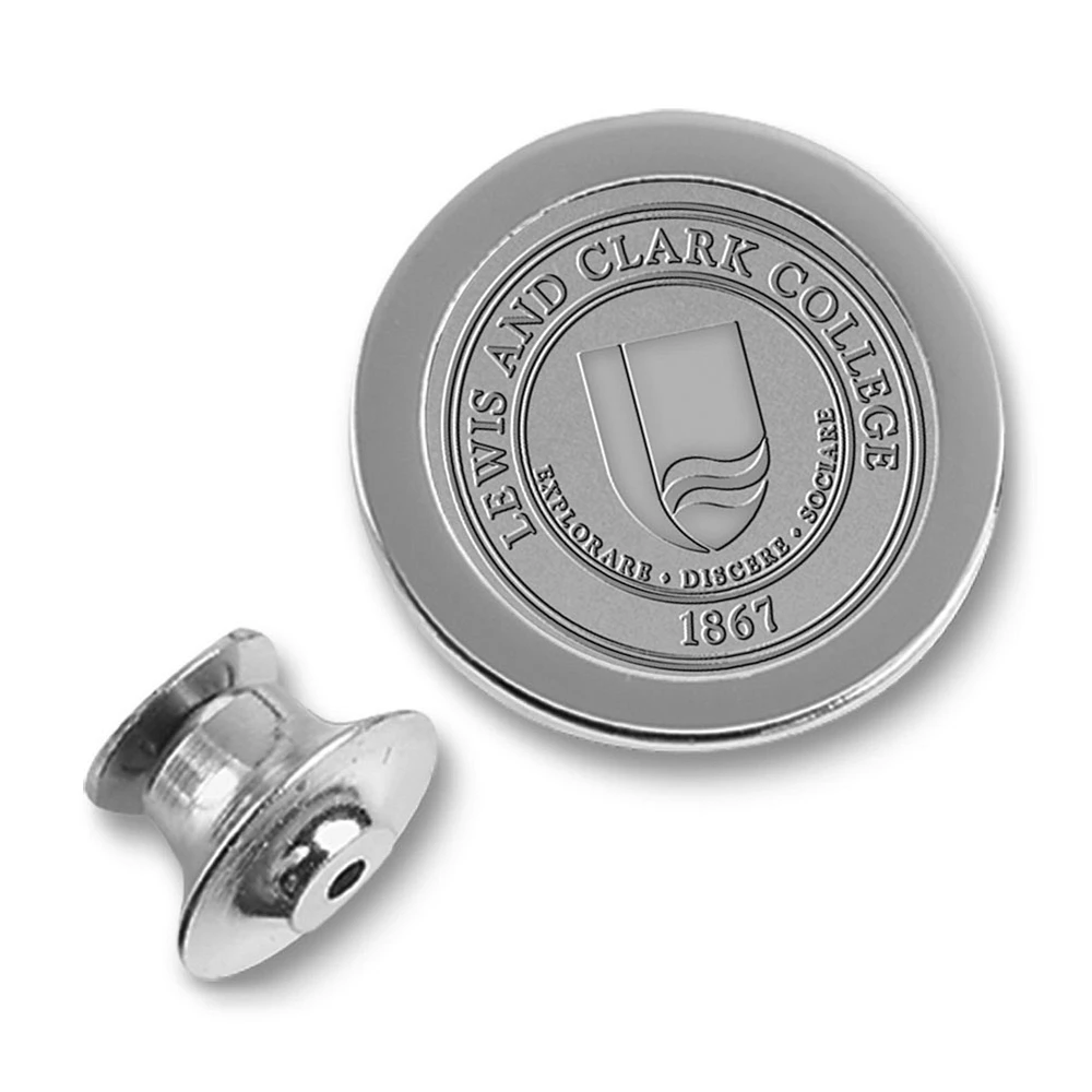 Men's Silver Lewis & Clark College Pioneers Lapel Pin
