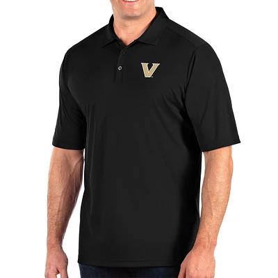Men's Antigua Black Vanderbilt Commodores Team Big & Tall Tribute Polo