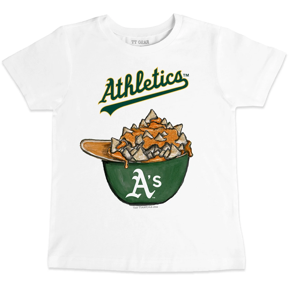 Toddler Tiny Turnip White Athletics Nacho Helmet T-Shirt