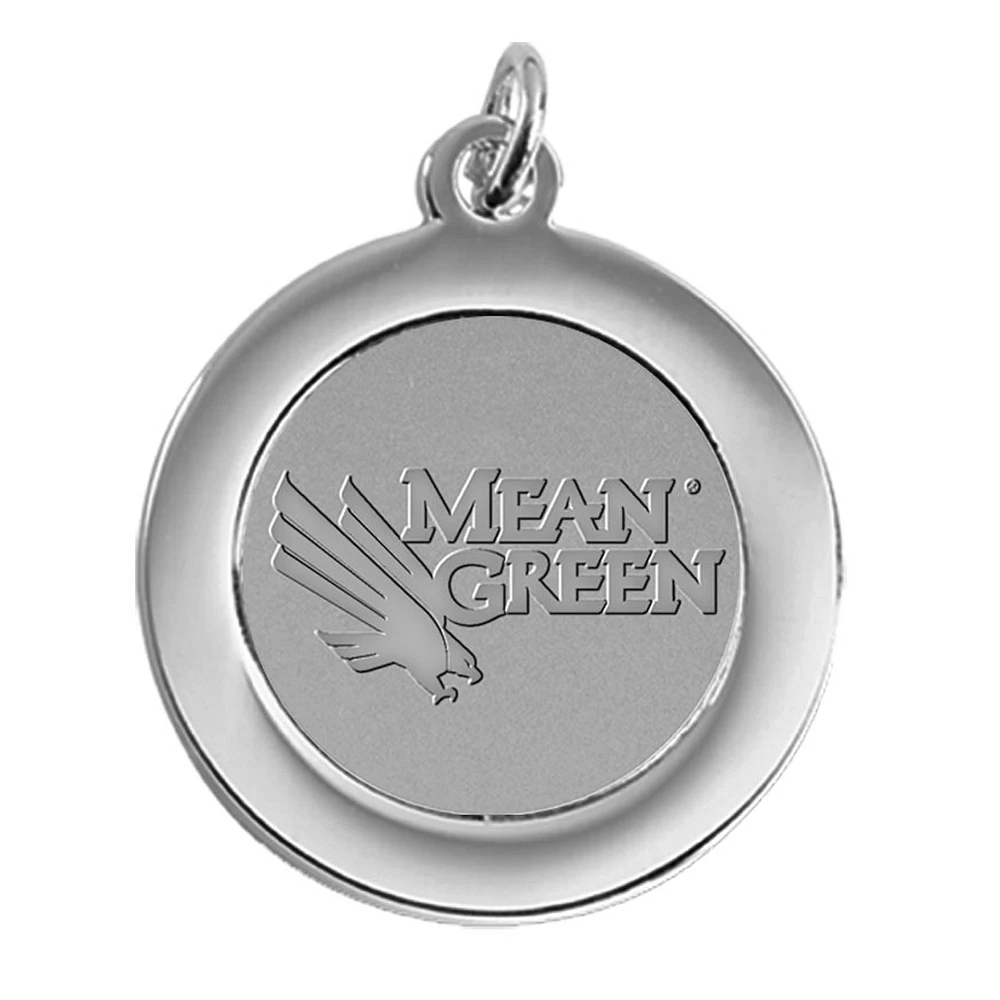 Women's Silver North Texas Mean Green Pendant