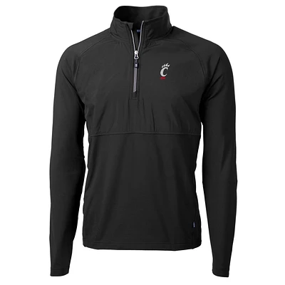 Men's Cutter & Buck Cincinnati Bearcats Adapt Eco Knit Hybrid Recycled Quarter-Zip Pullover Top