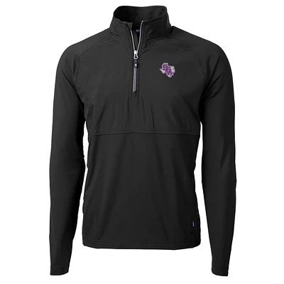 Men's Cutter & Buck Stephen F Austin Lumberjacks Adapt Eco Knit Hybrid Recycled Quarter-Zip Pullover Top