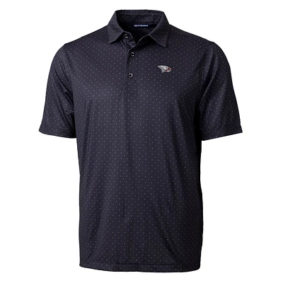 Men's Cutter & Buck Black North Carolina Central Eagles Pike Double Dot Print Stretch Polo