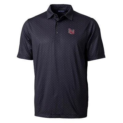 Men's Cutter & Buck Black Lamar Cardinals Pike Double Dot Print Stretch Polo