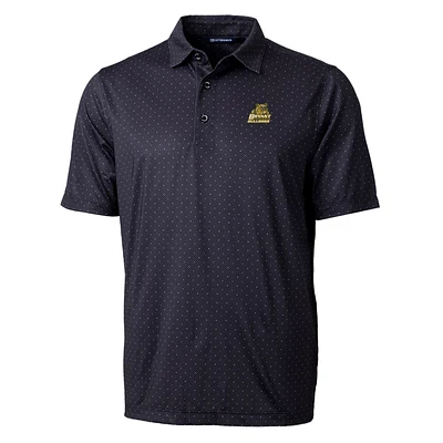 Men's Cutter & Buck Black Bryant Bulldogs Pike Double Dot Print Stretch Polo