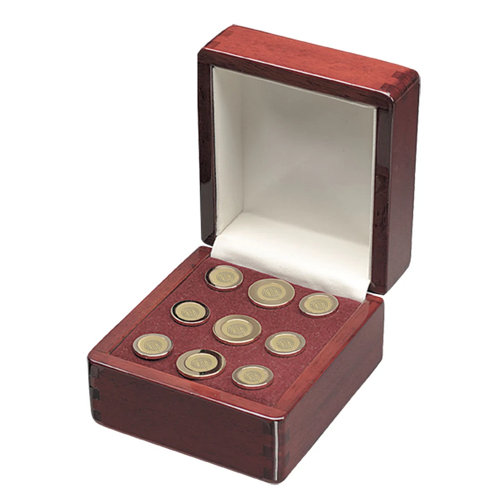 Men's Gold Clarkson Golden Knights Nine-Piece Blazer Button Set