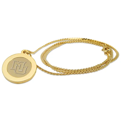 Women's Gold Marquette Golden Eagles Pendant Necklace