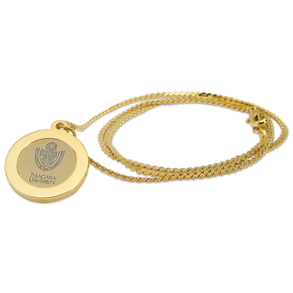 Women's Gold Niagara University Purple Eagles Pendant Necklace