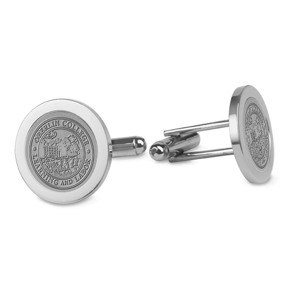 Men's Silver Oberlin Yeomen Cufflinks