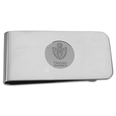 Men's Silver Niagara University Purple Eagles Money Clip