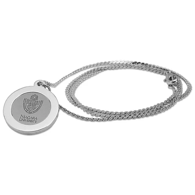 Women's Silver Niagara University Purple Eagles Pendant Necklace