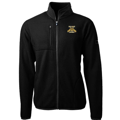 Men's Cutter & Buck Black North Carolina A&T Aggies Team Logo Cascade Eco Sherpa Fleece Full-Zip Jacket