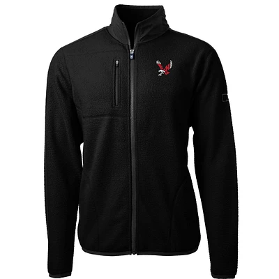 Men's Cutter & Buck Black Eastern Washington Eagles Team Logo Cascade Eco Sherpa Fleece Full-Zip Jacket