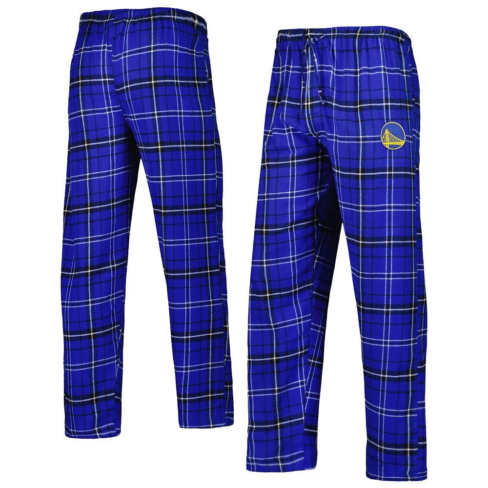 Men's Concepts Sport Royal/Black Golden State Warriors Ultimate Plaid Flannel Pants