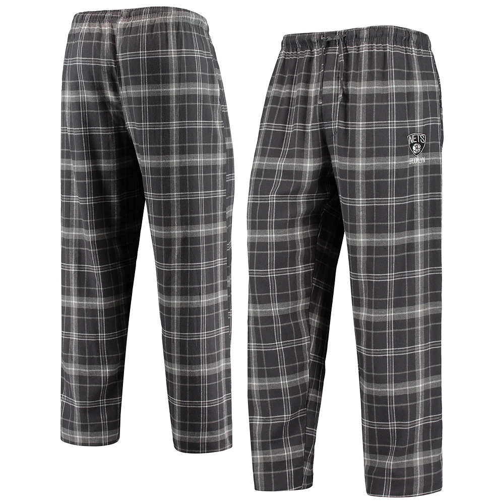 Men's Concepts Sport Charcoal/Gray Brooklyn Nets Ultimate Plaid Flannel Pants