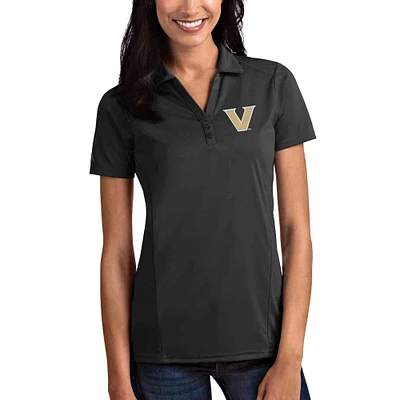 Women's Antigua Charcoal Vanderbilt Commodores Tribute Polo