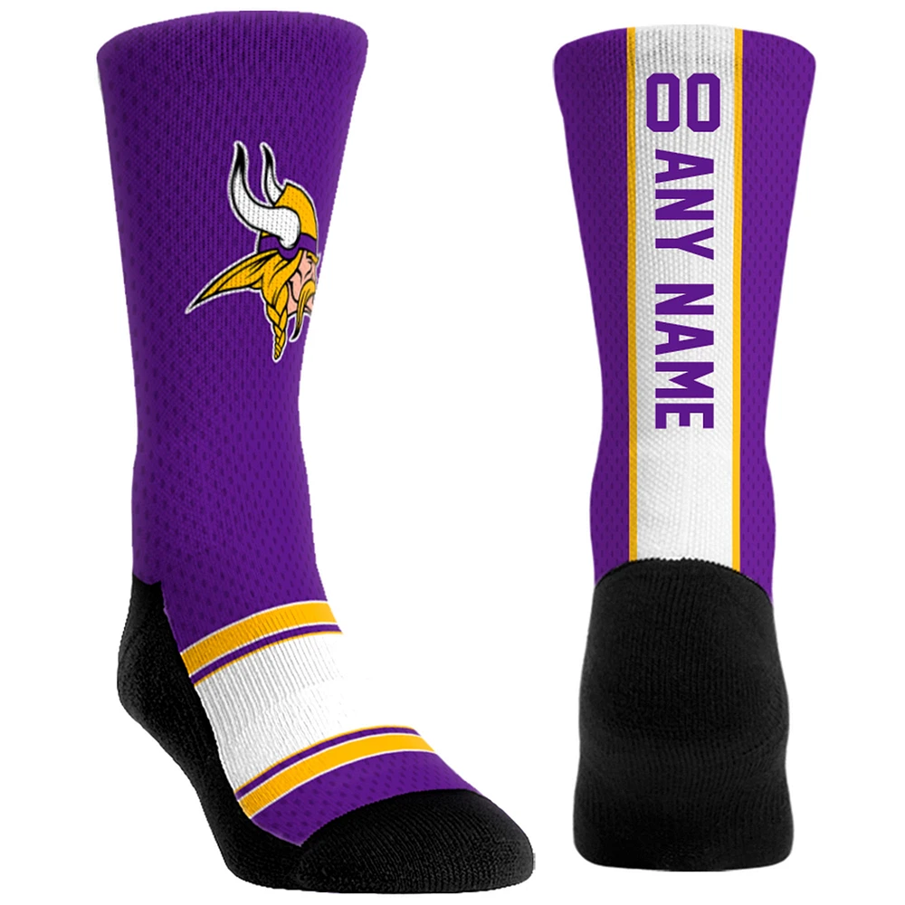 Youth Rock Em Socks Minnesota Vikings Custom Jersey Crew Socks