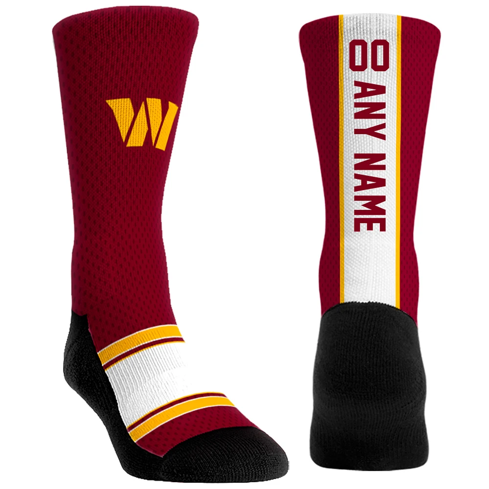 Youth Rock Em Socks Washington Commanders Custom Jersey Crew Socks