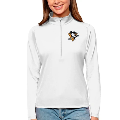 Women's Antigua Pittsburgh Penguins Tribute Quarter-Zip Pullover Top